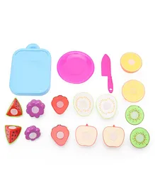 IToys Play Fruit Set with Knife and Tray- Colour May Vary