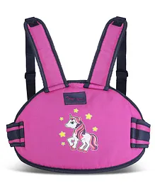 Magic Seat 2 Wheeler Kids Safety Belt Unicorn Print - Pink