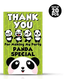 Zyozi Panda theme Thank You for Making Party Panda Special Tags for Birthday Green - Pack of 20