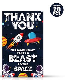 Zyozi Space Theme Thank You for Making Party A Blast To The Space Tags for Birthday -  Pack of 20