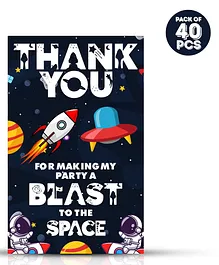 Zyozi Space Theme Thank You for Making Party A Blast To The Space Tags for Birthday -  Pack of 40
