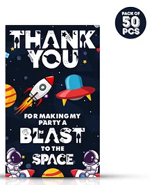 Zyozi Space Theme Thank You for Making Party A Blast To The Space Tags for Birthday -  Pack of 50