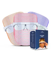 WINSTON 3 in 1 LED Light Therapy Face Mask Glowing & Clear Skin Anti Acne Anti Ageing Facial At Home Beauty Tool for All Skin Types - Red Blu e & Yellow