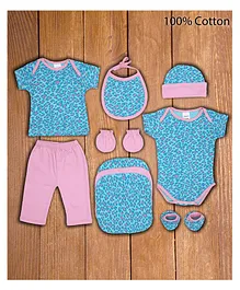 Grandma's Clothing Gift Set Box Blue & Pink Pack of 10 - Blue Pink