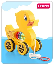 Babyhug Duck Pull Along Toy - Yellow
