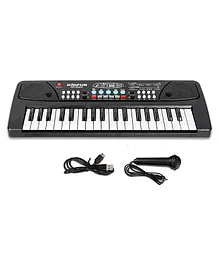 FANTASY INDIA 37 Keys Electronic Keyboard Piano With Microphone - Black