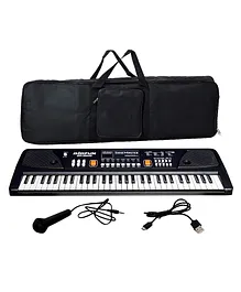 Fantasy India 54 Key Electronic & Musical Keyboard Piano Includes USB and Microphone With Piano Bag - Black