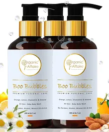 Organic Affaire Pack of 3 Boo Bubbles Head to Toe Baby Body Wash for Bath - 600 ml