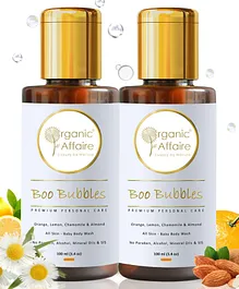 Organic Affaire Pack of 2 Boo Bubbles Head to Toe Baby Body Wash for Bath - 200 ml