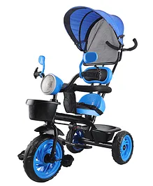 Joyride Musical And Light Tricycle with Canopy for Kids - Blue