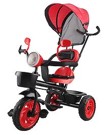 Joyride Musical And Light Tricycle with Canopy for Kids - Red