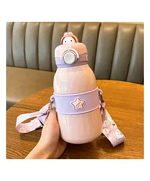 Insulated Water Bottle with Strap Pink - 490 ml
