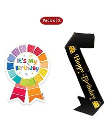 Expelite SASH With Birthday Badge Combo -Pack of 2