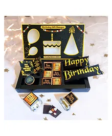 Expelite Birthday Gifts Assorted Gift Box Pack of 9 - Black & Golden