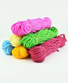 Asian Hobby Crafts Nylon Knot Macrame Thread 25 Meter Each Thread - Pack of 6