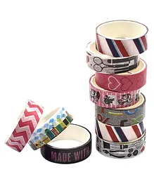 Asian Hobby Crafts Gift Wrapping Paper Tapes Printed Assorted Design - Pack of 10