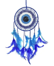 Asian Hobby Crafts Traditional Handcrafted Dream Catcher Wall Hanging with Natural Feathers  - Multicolour
