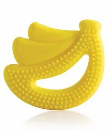 BeeBaby Banana Shape Soft Silicone Teether - Yellow