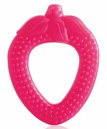 BeeBaby Strawberry Shape Soft Silicone Teether - Pink