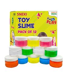 SNEKI Slime Crystal Clay Magic  Gel Jelly Putty Set  Pack of 12- Multicolor