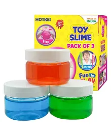 Hotkei Slime Crystal Clay Magic Toy Gel Jelly Putty Set kit Toy Pack of 3- Multicolor