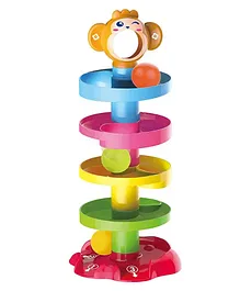 SANISHTH Baby Toys Rolling Ball Pile Tower Early Educational Toy Ball Drop Roll Swirling Tower Activity Drop Ball Tower - Multicolor