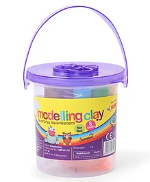 Kores Modelling Clay Bucket with Moulds Purple - 80 g