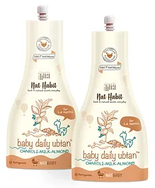 Nat Habit Baby Daily Ubtan Bath Ubtan Charoli Milk Almond Pack of 2 - 80 g of each