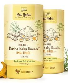 Nat Habit  Kusha Baby Powder Raw Haldi - 150g (Pack of 2)
