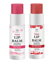 TNW The Natural Wash Combo of 2 Pomegranate Tinted Lip Balm 6 g & Rose Tinted Lip Balm 6g