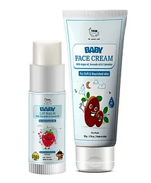 TNW The Natural Wash Combo of 2 Baby Lip Balm 6 g & Baby Face Cream  50 g