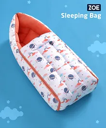 Zoe 3 in 1 Baby Carry Nest Cum Sleeping Bag Planet Print- Multicolour