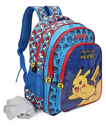 Pokemon I Choose You Pikachu Backpack Blue - 15 Inches