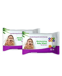 BeyBee Moisturizing Wipes for Baby Pack of 2 - 72 Wipes each