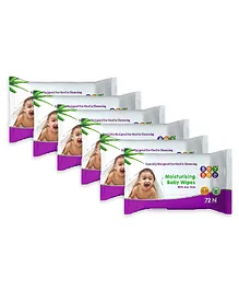 BeyBee Moisturizing Wipes for Baby Pack of 6 - 72 Wipes each