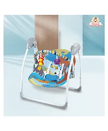 INFANTSO Automatic Baby Swing with Hanging Toys and Remote Control - Blue