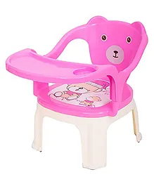 Baybee Feeding Chair with Cushioned Seat & High Backrest - Pink