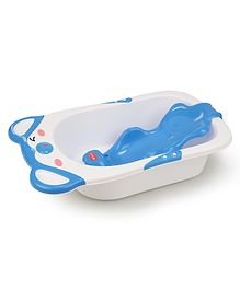 LuvLap Bubble Baby Bath tub with Soft Curved Edges, 6 m+, Ergonomic & Spacious, Durable Material (Blue)