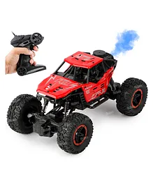 Fiddlerz Remote Control Rock Crawler Water Mist Spray High Speed RC Car Toys For Boys USB Rechargable 4WD Off Road Vehicle Toy Cars for Kids Best Birthday Gift - Red