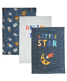 TIDY SLEEP Diaper Changing Mat Bed Protector with Foam Little Star Print Pack of 3 - Blue