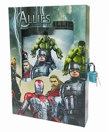 KARBD Allies D Super Hero Alliance Attack Secret Lock Diary  - 94 Pages