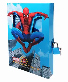 KARBD Spiderman Light Blue Super Hero Marvel Avengers Character Secret Lock Diary  - 94 Pages