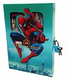 KARBD Spiderman Greenish Blue Super Hero Marvel Avengers Character Secret Lock Diary  - 94 Pages