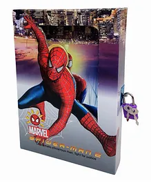 KARBD Spiderman Multicolor Super Hero Marvel Avengers Character Secret Lock Diary  - 94 Pages