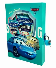 KARBD McQueen Greenish Your Store Cartoon Racing Cars Character Secret Lock Diary  - 94 Pages