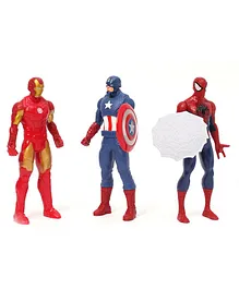 Hasbro Marvel Action Figure Red Blue Pack of 3- Length 14.5 cm each