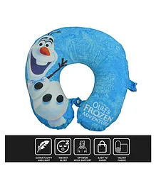 Disney by SATCAP INDIA Olaf Velvet Fabric Reversible Travel Neck Support Pillow - Blue
