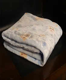 Tinycare Premium Quality  Baby Blanket  Bear Printed - Blue