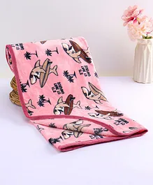 Tinycare Premium Quality Baby Blanket  Shark Printed - Pink