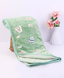 Tinycare Premium Baby Blanket Bear Print - Green